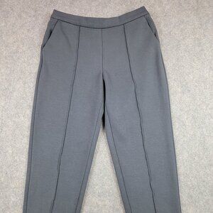 Banana Republic Seamed Ponte Pants Womens Size M Gray Tapered Stretch Ankle Work